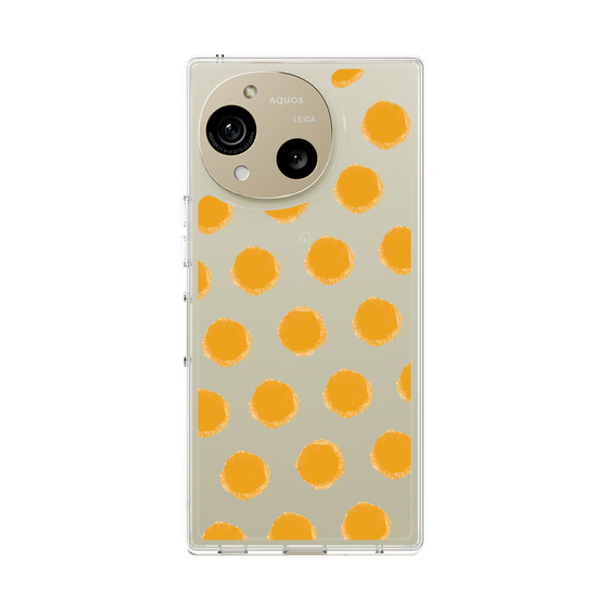 スリムプロテクションケース［ オリジナル - 推し色水玉 - オレンジ ］