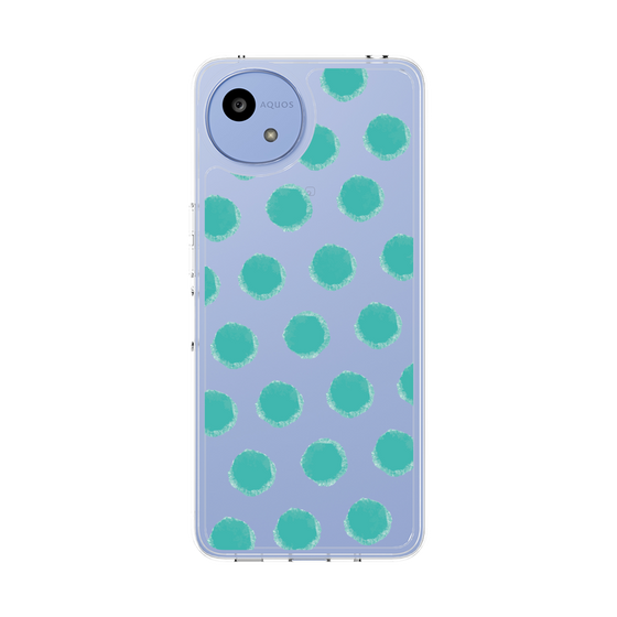 スリムプロテクションケース［ オリジナル - 推し色水玉 - グリーン ］