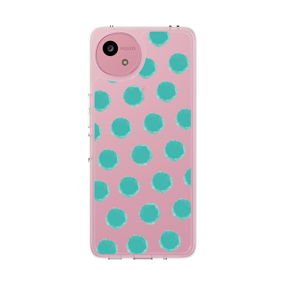 スリムプロテクションケース［ オリジナル - 推し色水玉 - グリーン ］