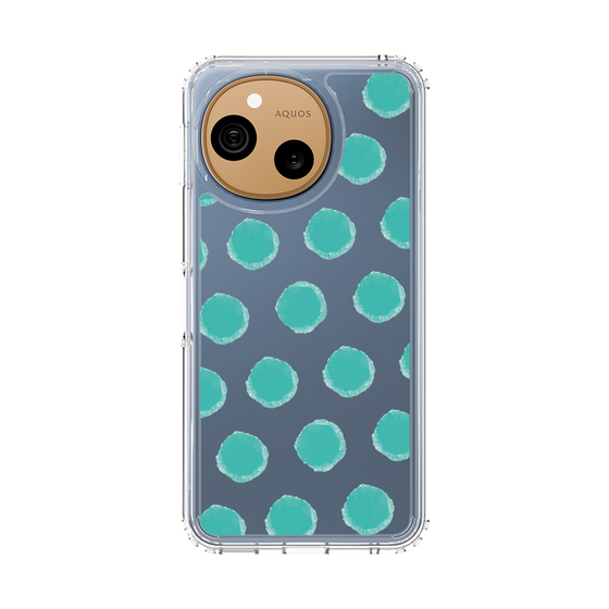 スリムプロテクションケース［ オリジナル - 推し色水玉 - グリーン ］