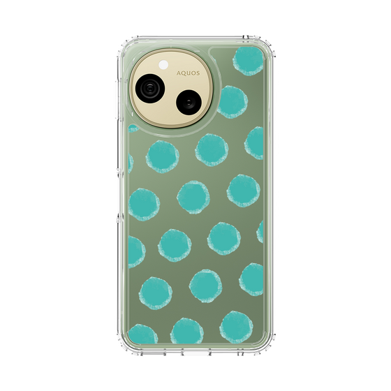 スリムプロテクションケース［ オリジナル - 推し色水玉 - グリーン ］