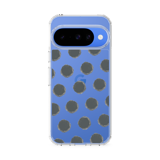 スリムプロテクションケース［ オリジナル - 推し色水玉 - ブラック ］