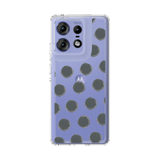 スリムプロテクションケース［ オリジナル - 推し色水玉 - ブラック ］