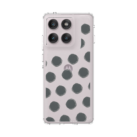 スリムプロテクションケース［ オリジナル - 推し色水玉 - ブラック ］