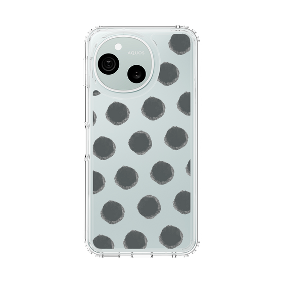 スリムプロテクションケース［ オリジナル - 推し色水玉 - ブラック ］