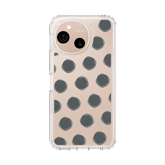 スリムプロテクションケース［ オリジナル - 推し色水玉 - ブラック ］