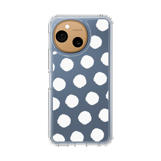 スリムプロテクションケース［ オリジナル - 推し色水玉 - ホワイト ］