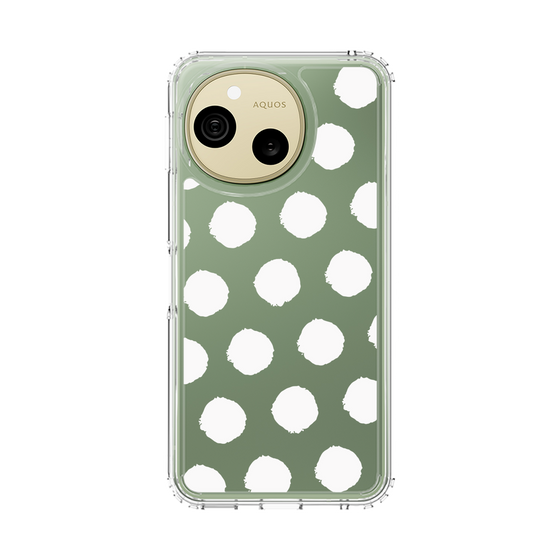 スリムプロテクションケース［ オリジナル - 推し色水玉 - ホワイト ］