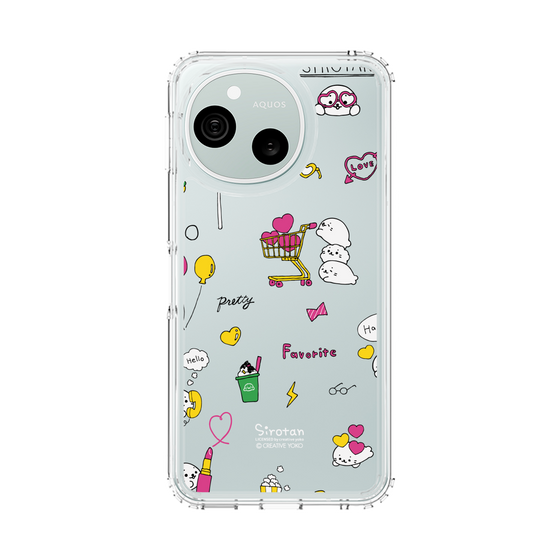 スリムプロテクションケース［ しろたん - ポップ ］