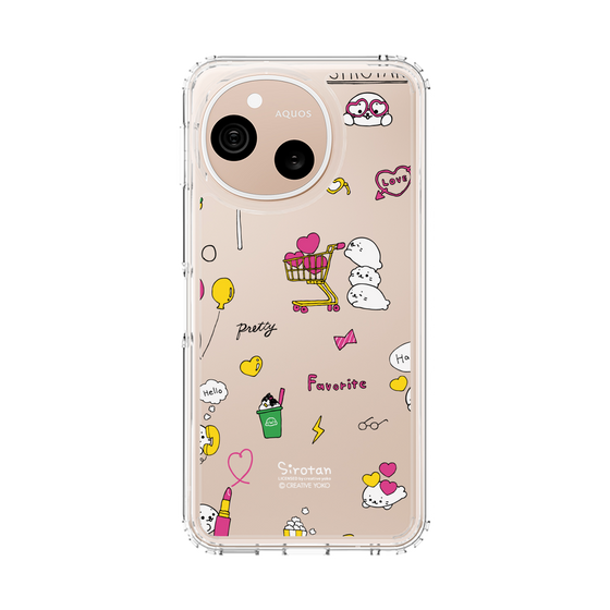 スリムプロテクションケース［ しろたん - ポップ ］