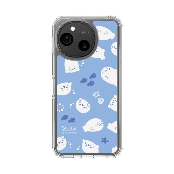 スリムプロテクションケース［ しろたん - 泳ぎ柄 ］