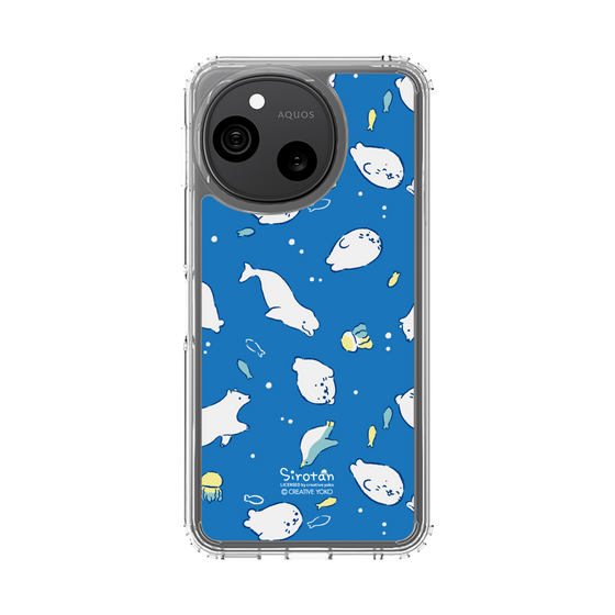 スリムプロテクションケース［ しろたん - 海の中 ］