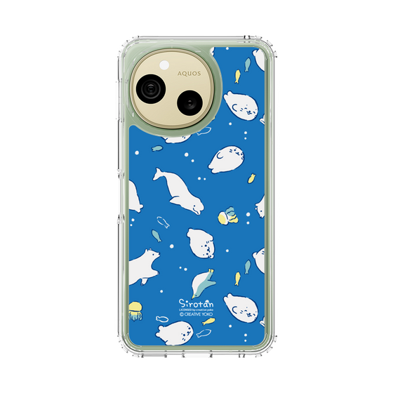 スリムプロテクションケース［ しろたん - 海の中 ］