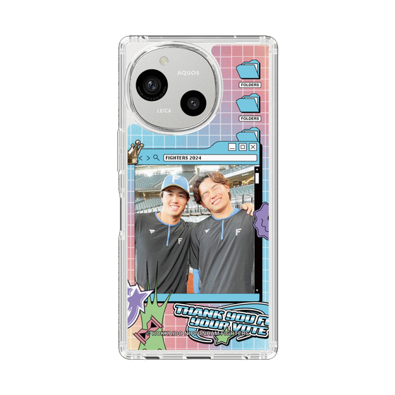 スリムプロテクションケース［ 北海道日本ハムファイターズ - SNS風 - HOSOKAWA&TAMIYA ］