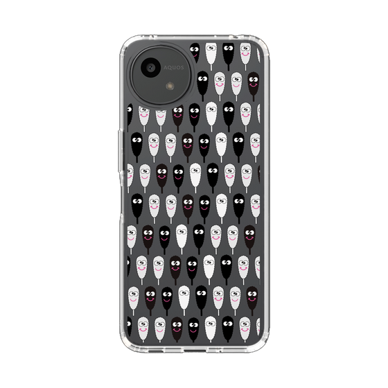 スリムプロテクションケース［ クシニョロ - クシニョロ - モノクロ ］