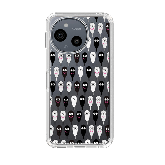 スリムプロテクションケース［ クシニョロ - クシニョロ - モノクロ ］