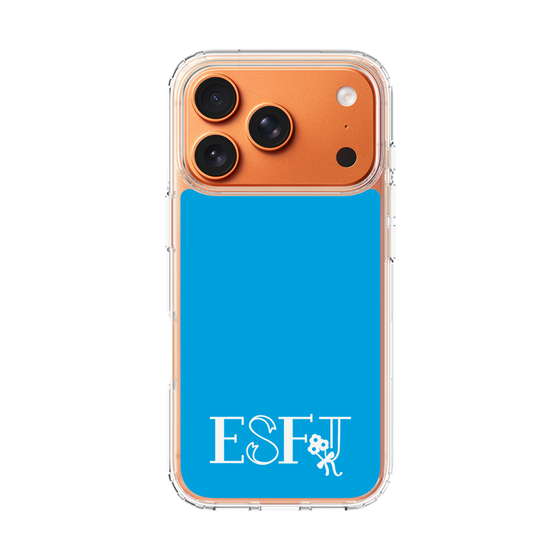 スリムプロテクションケース［ オリジナル - ESFJ 領事 - アルファベット - ブルー ］