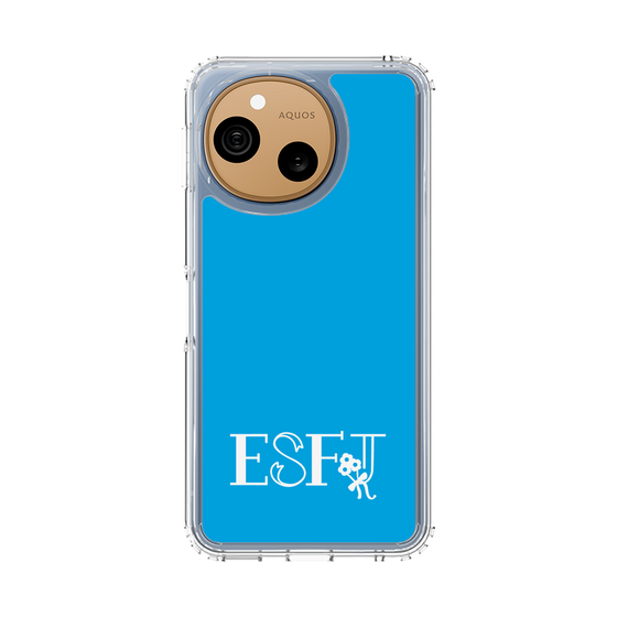 スリムプロテクションケース［ オリジナル - ESFJ 領事 - アルファベット - ブルー ］