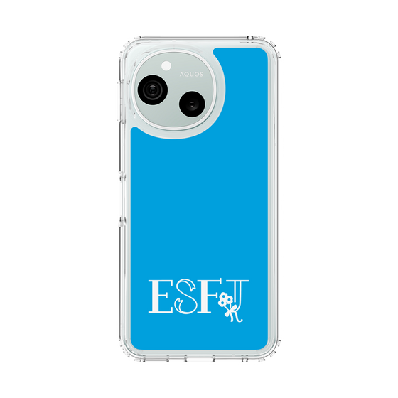 スリムプロテクションケース［ オリジナル - ESFJ 領事 - アルファベット - ブルー ］