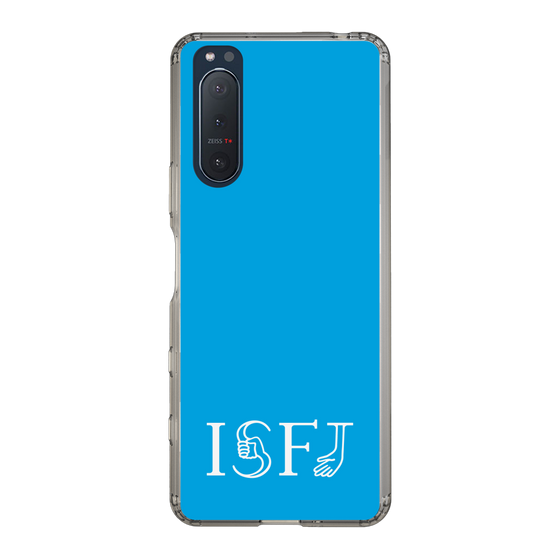 スリムプロテクションケース［ オリジナル - ISFJ 擁護者 - アルファベット - ブルー ］