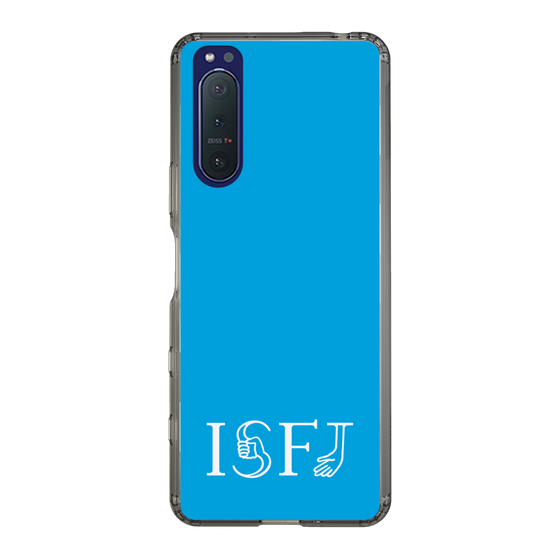 スリムプロテクションケース［ オリジナル - ISFJ 擁護者 - アルファベット - ブルー ］