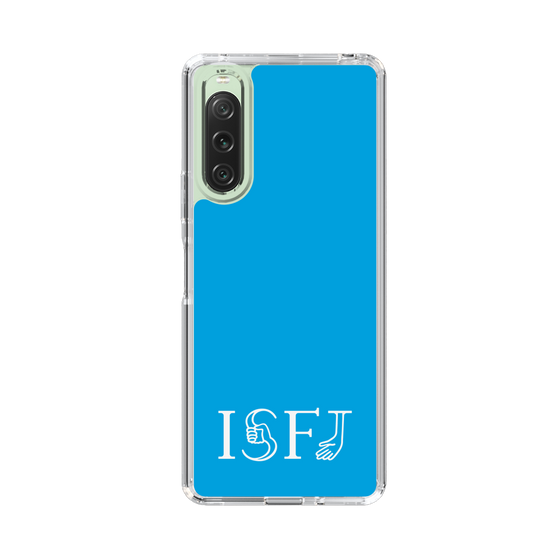 スリムプロテクションケース［ オリジナル - ISFJ 擁護者 - アルファベット - ブルー ］