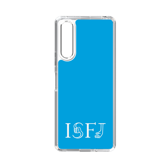 スリムプロテクションケース［ オリジナル - ISFJ 擁護者 - アルファベット - ブルー ］