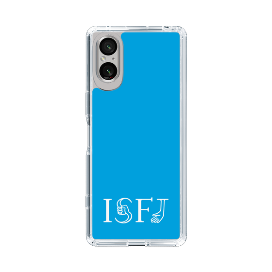 スリムプロテクションケース［ オリジナル - ISFJ 擁護者 - アルファベット - ブルー ］