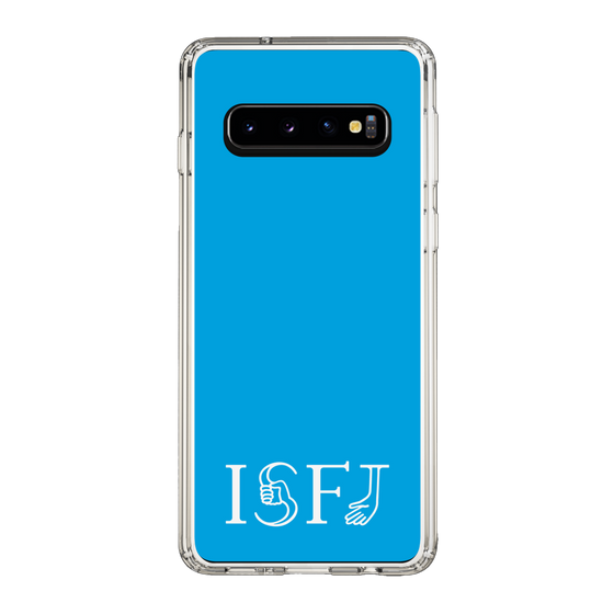 スリムプロテクションケース［ オリジナル - ISFJ 擁護者 - アルファベット - ブルー ］