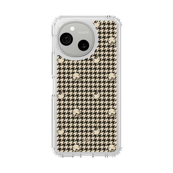 スリムプロテクションケース［ ぼのぼの - ぼのぼの千鳥格子柄 - ブラック ］