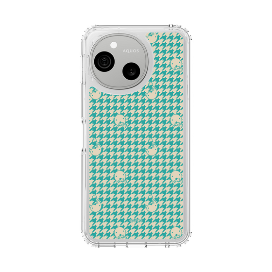 スリムプロテクションケース［ ぼのぼの - ぼのぼの千鳥格子柄 - ターコイズブルー ］