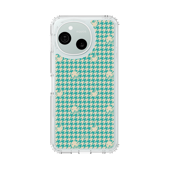 スリムプロテクションケース［ ぼのぼの - ぼのぼの千鳥格子柄 - ターコイズブルー ］