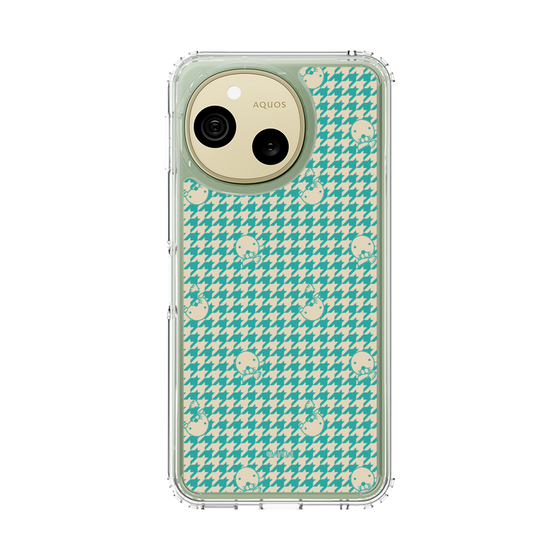 スリムプロテクションケース［ ぼのぼの - ぼのぼの千鳥格子柄 - ターコイズブルー ］
