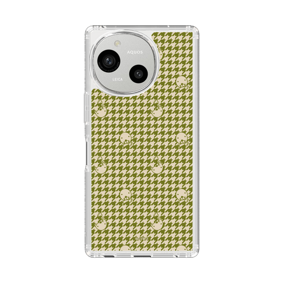 スリムプロテクションケース［ ぼのぼの - ぼのぼの千鳥格子柄 - カーキ ］