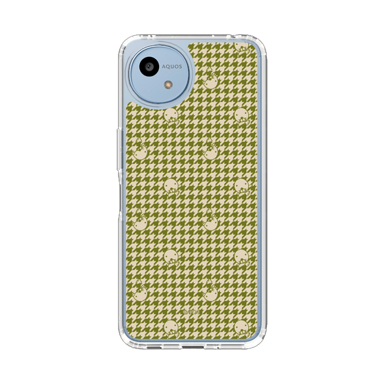 スリムプロテクションケース［ ぼのぼの - ぼのぼの千鳥格子柄 - カーキ ］