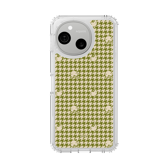 スリムプロテクションケース［ ぼのぼの - ぼのぼの千鳥格子柄 - カーキ ］