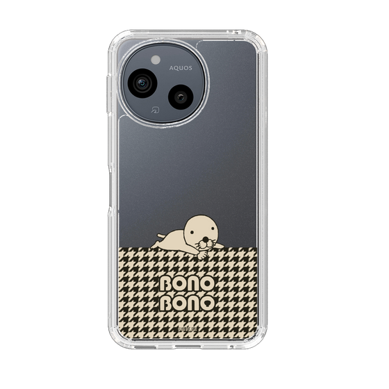 スリムプロテクションケース［ ぼのぼの - ワントーン - ブラック ］