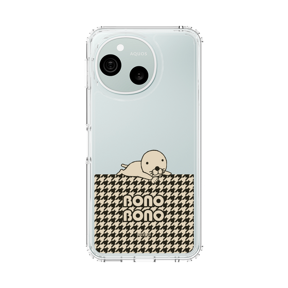 スリムプロテクションケース［ ぼのぼの - ワントーン - ブラック ］