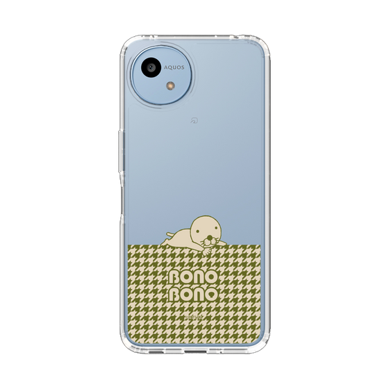 スリムプロテクションケース［ ぼのぼの - ワントーン - カーキ ］