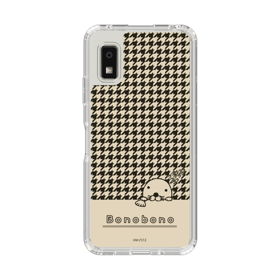 スリムプロテクションケース［ ぼのぼの - ぼのぼのと千鳥格子 - ブラック ］