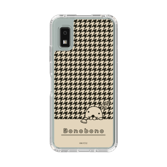 スリムプロテクションケース［ ぼのぼの - ぼのぼのと千鳥格子 - ブラック ］