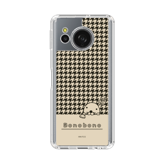 スリムプロテクションケース［ ぼのぼの - ぼのぼのと千鳥格子 - ブラック ］