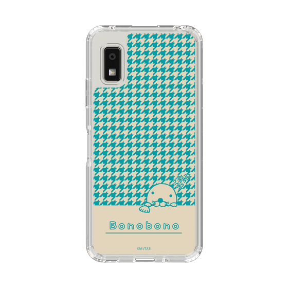 スリムプロテクションケース［ ぼのぼの - ぼのぼのと千鳥格子 - ターコイズブルー ］