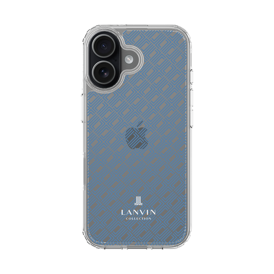 スリムプロテクションケース［ LANVIN COLLECTION - ロゴパターン - ブルー ］