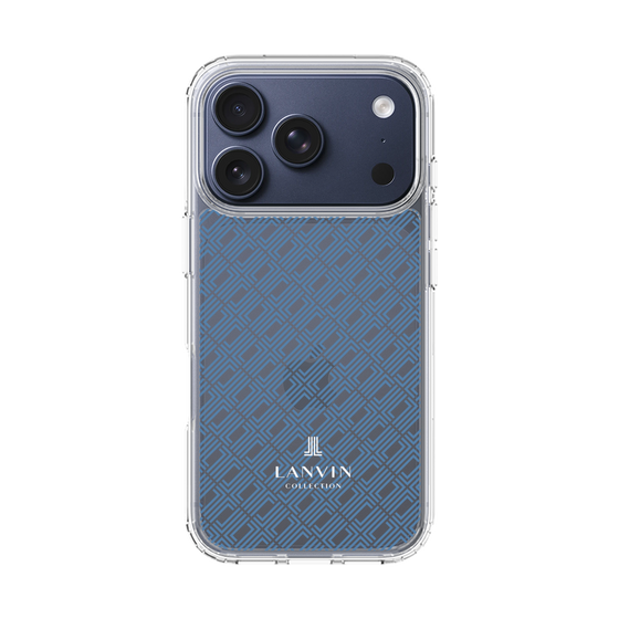スリムプロテクションケース［ LANVIN COLLECTION - ロゴパターン - ブルー ］