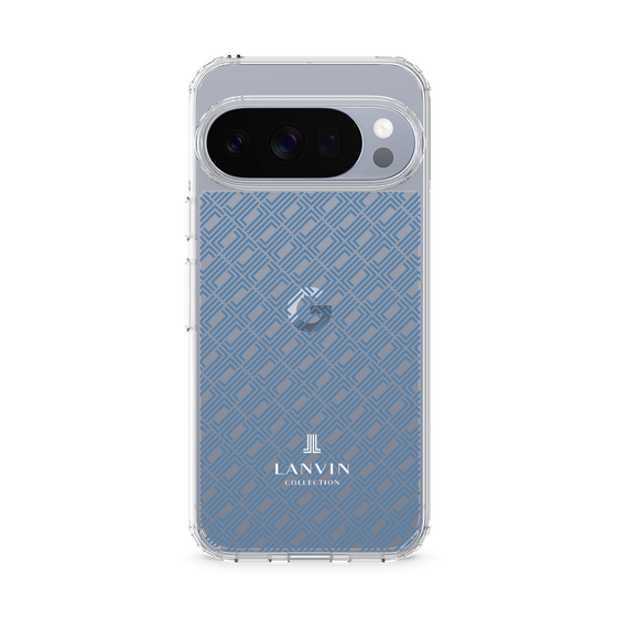 スリムプロテクションケース［ LANVIN COLLECTION - ロゴパターン - ブルー ］