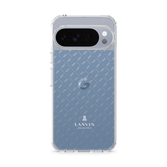 スリムプロテクションケース［ LANVIN COLLECTION - ロゴパターン - ブルー ］