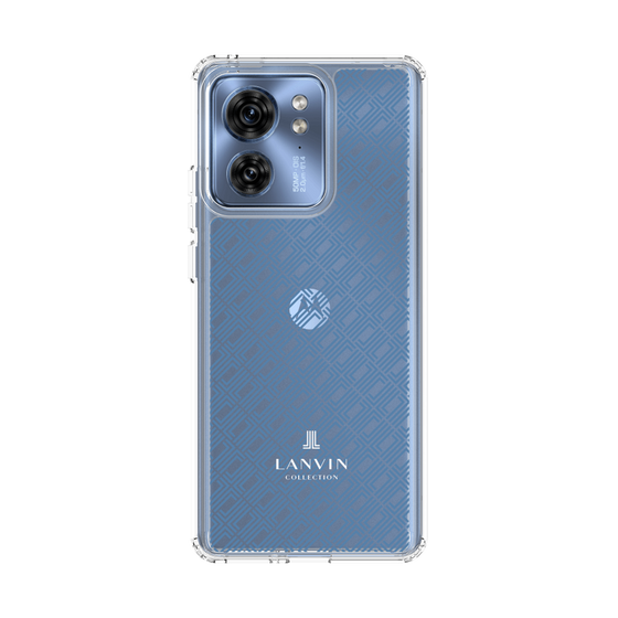 スリムプロテクションケース［ LANVIN COLLECTION - ロゴパターン - ブルー ］