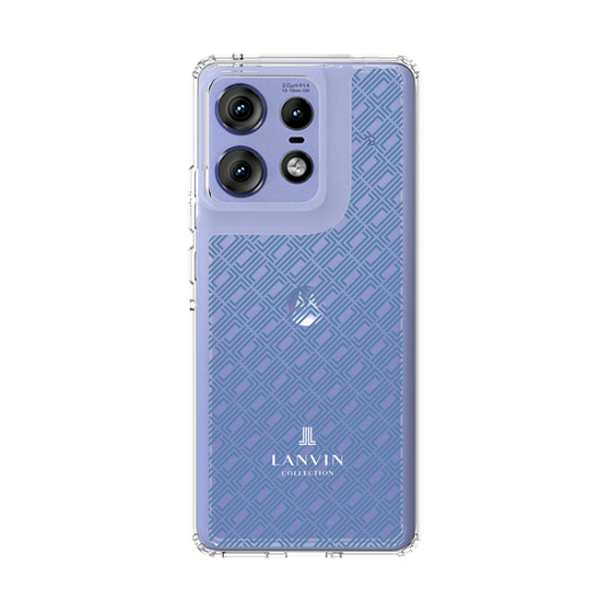 スリムプロテクションケース［ LANVIN COLLECTION - ロゴパターン - ブルー ］