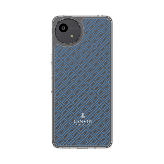 スリムプロテクションケース［ LANVIN COLLECTION - ロゴパターン - ブルー ］